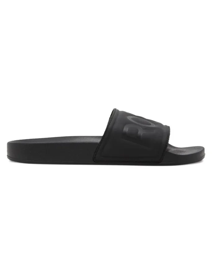 Roxy Slippy Slider Sandals in Black