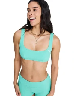 Roxy Sunshine Bralette Bikini Top in Green