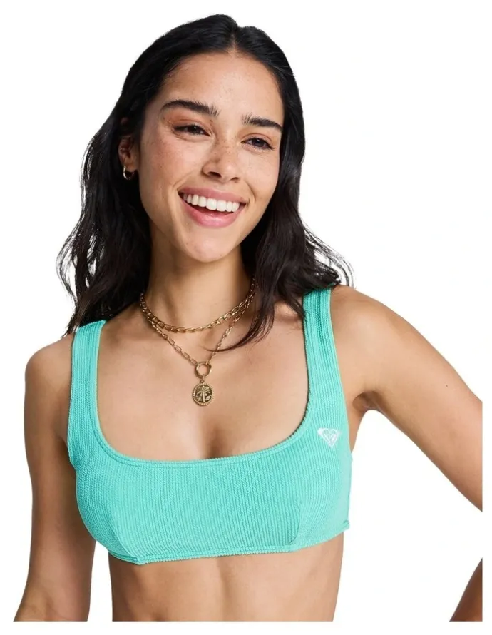 Roxy Sunshine Bralette Bikini Top in Green