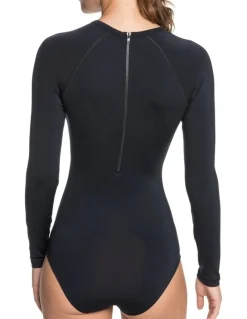 Roxy WOMENS ESSENTIAL UPF 50 long sleeve one piece in Black