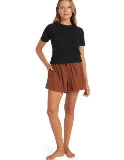 Roxy Womens Place To Be Shorts in Brown