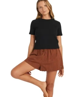 Roxy Womens Place To Be Shorts in Brown
