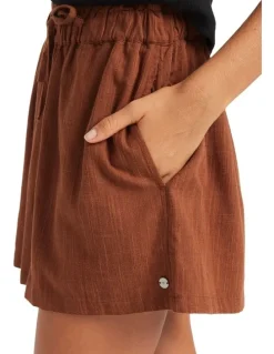 Roxy Womens Place To Be Shorts in Brown