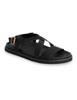 Roxy Zaho Crossed Slides in Black