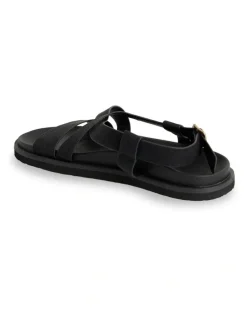 Roxy Zaho Crossed Slides in Black