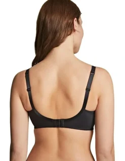 Royce Lingerie Charlotte Cotton-Lined Full Bust Wirefree Support Bra in Black