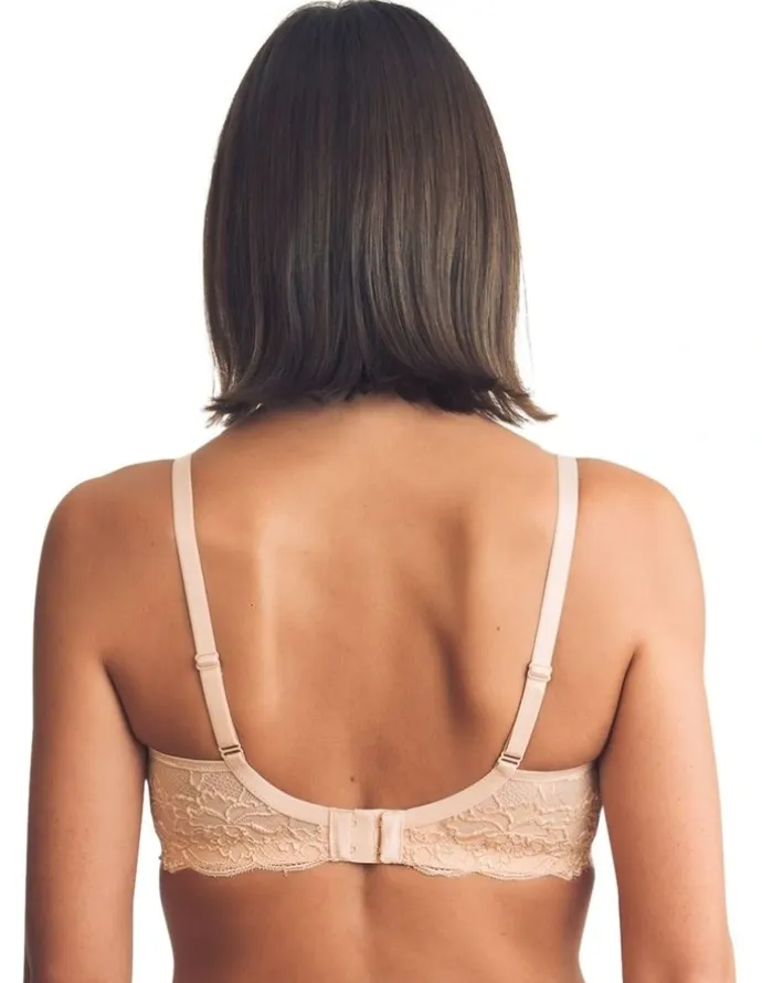 Royce Lingerie Georgia Wirefree T-Shirt Style Mastectomy Bra with Cotton & Lace in Beige