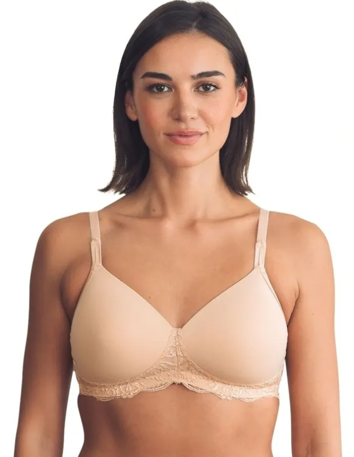 Royce Lingerie Georgia Wirefree T-Shirt Style Mastectomy Bra with Cotton & Lace in Beige