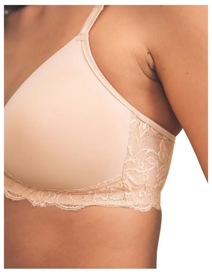Royce Lingerie Georgia Wirefree T-Shirt Style Mastectomy Bra with Cotton & Lace in Beige