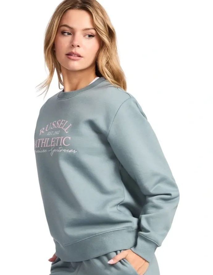Russell Athletic May Womens Crew - Foam Green