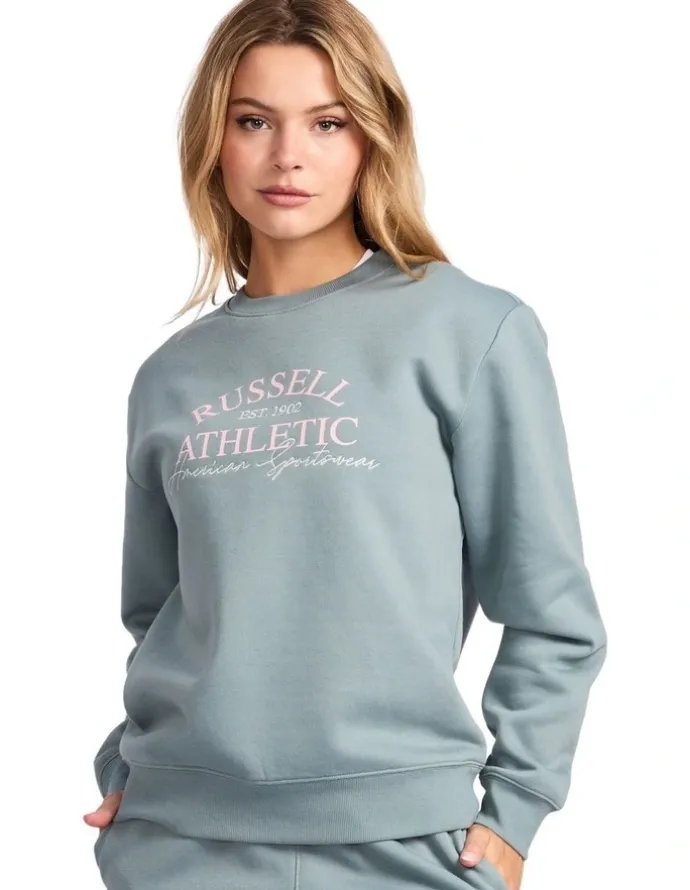 Russell Athletic May Womens Crew - Foam Green