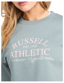 Russell Athletic May Womens Crew - Foam Green