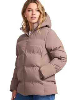 Russell Athletic May Womens Puffer Jacket - Mushroom Brown