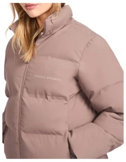 Russell Athletic May Womens Puffer Jacket - Mushroom Brown