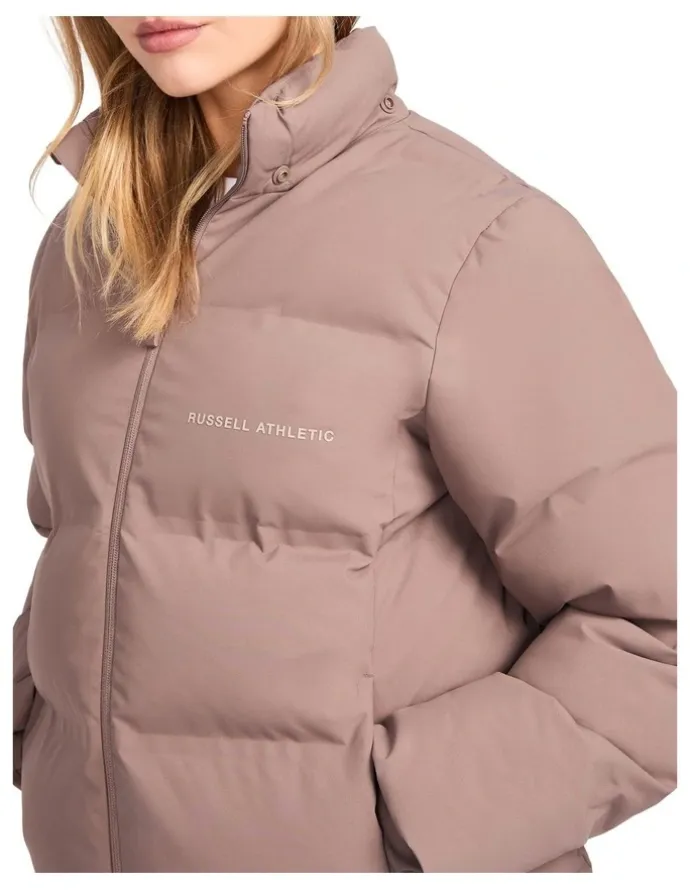 Russell Athletic May Womens Puffer Jacket - Mushroom Brown