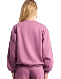 Russell Athletic R Logo Fleece Womens Crew - Tulipwood