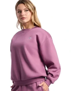 Russell Athletic R Logo Fleece Womens Crew - Tulipwood