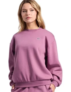 Russell Athletic R Logo Fleece Womens Crew - Tulipwood