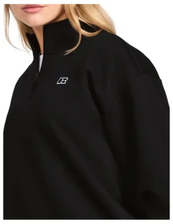 Russell Athletic R Logo Women's Quarter Zip - Black