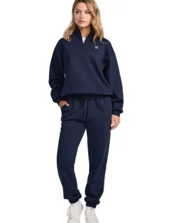 Russell Athletic R Logo Womens Track Pants - Michigan Navy