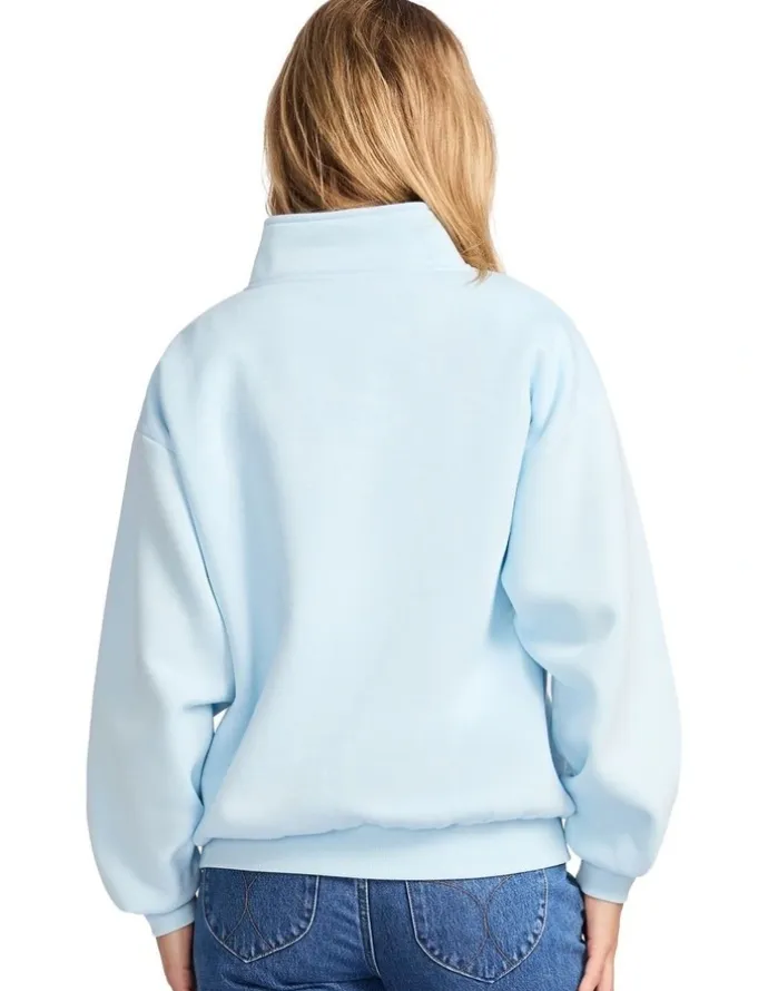 Russell Athletic R Logo Women's Quarter Zip - Blue Breeze