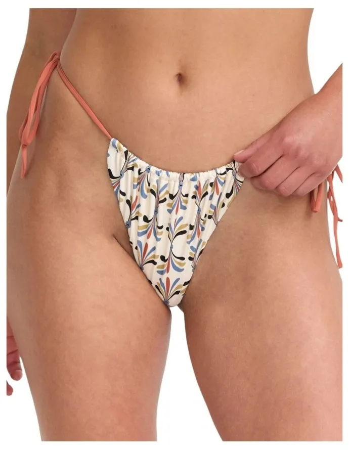 RVCA Lauryn Slide Tri Skimpy Bikini Bottom in Multi