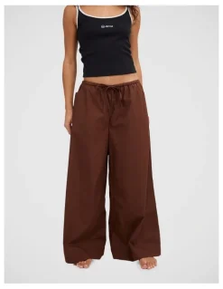 RVCA Montana Woven Pants in Chocolate