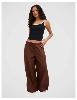 RVCA Montana Woven Pants in Chocolate