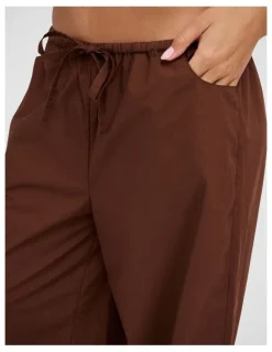 RVCA Montana Woven Pants in Chocolate