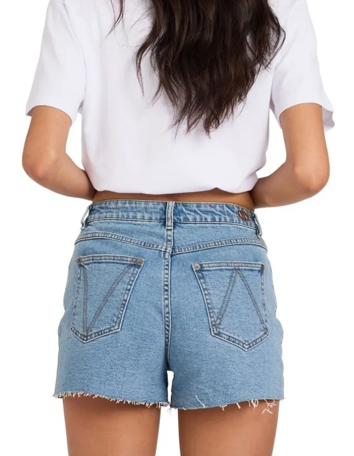 RVCA Pacific Denim Short in Dusty Blue