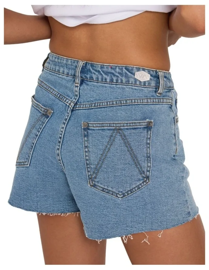 RVCA Pacific Denim Short in Dusty Blue