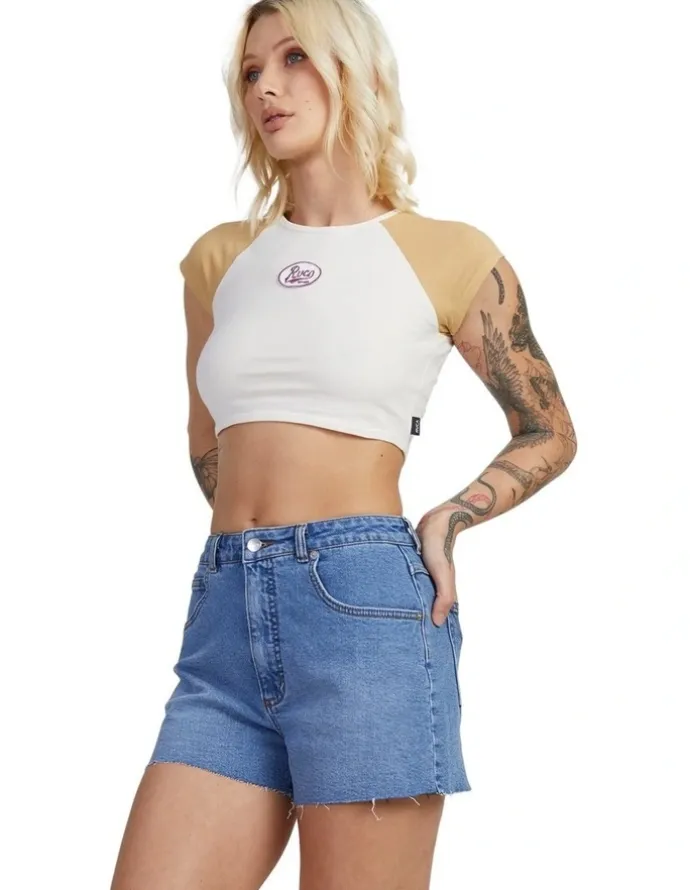 RVCA Pacific Denim Short in Blue
