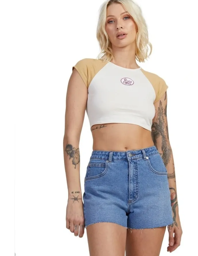 RVCA Pacific Denim Short in Blue