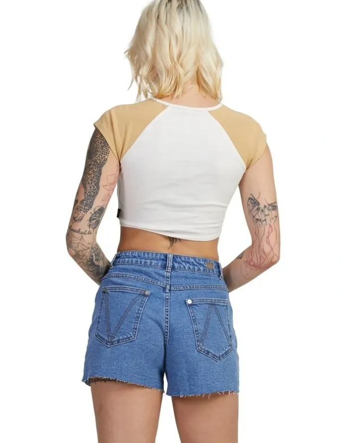 RVCA Pacific Denim Short in Blue