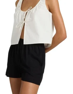 RVCA Raya Elastic Waist Shorts in Black