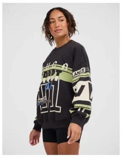 RVCA Sport Pullover Crew in Washed Black