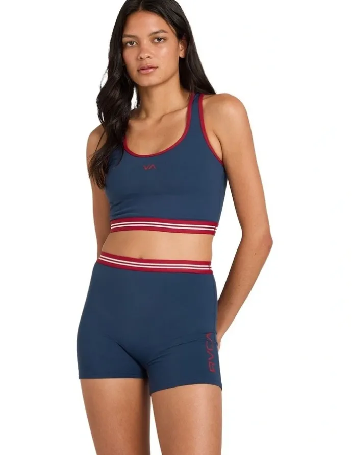 RVCA VA Essential Bike Shorts 4 Inch in Blue