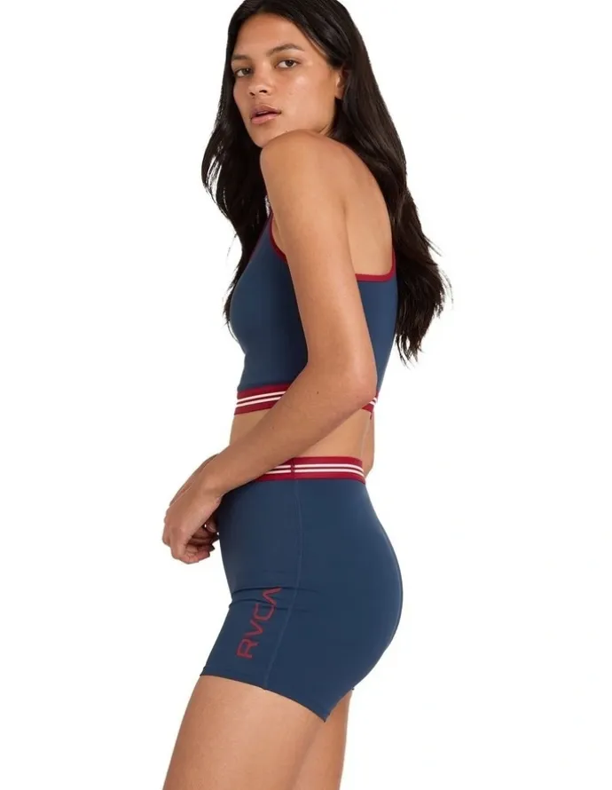 RVCA VA Essential Bike Shorts 4 Inch in Blue
