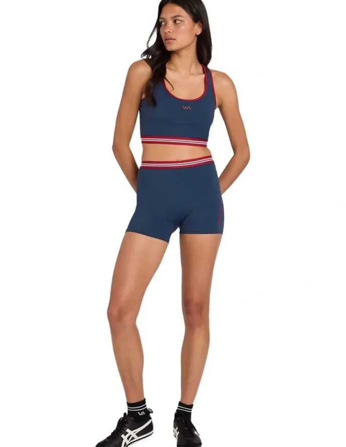 RVCA VA Essential Bike Shorts 4 Inch in Blue