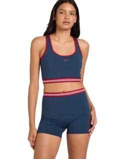 RVCA VA Essential Racer Bra in Blue