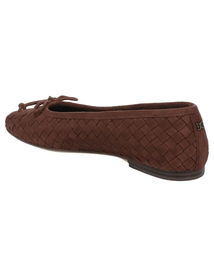 Sam Edelman Ruthie Ballet Flats in Java Brown Suede