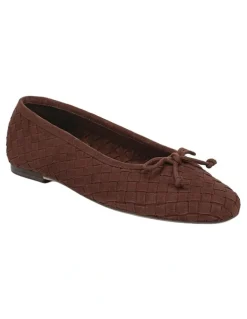 Sam Edelman Ruthie Ballet Flats in Java Brown Suede
