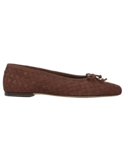 Sam Edelman Ruthie Ballet Flats in Java Brown Suede