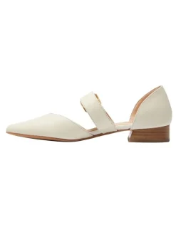 Sandler Adore Flat Leather Shoes in Bone Glove