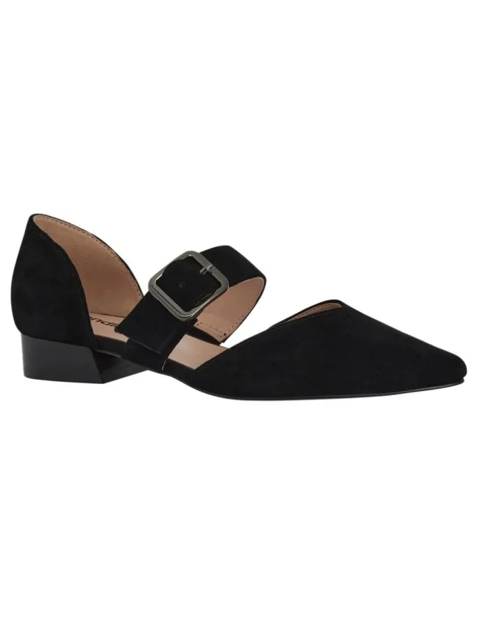 Sandler Adore Flat Shoes in Black Suede