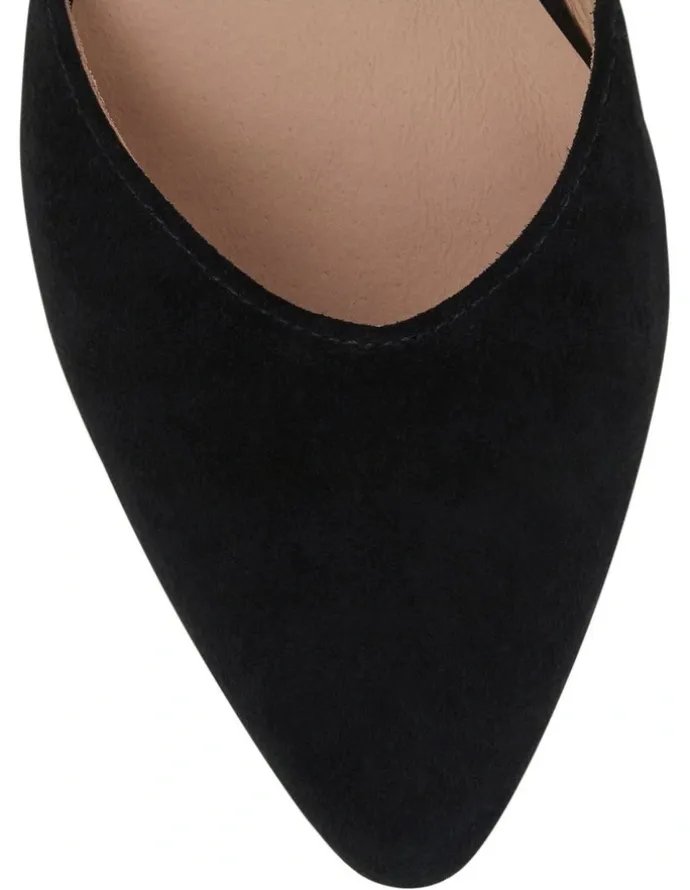 Sandler Adore Flat Shoes in Black Suede