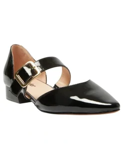 Sandler Adore Flat Shoes in Black Patent Leather
