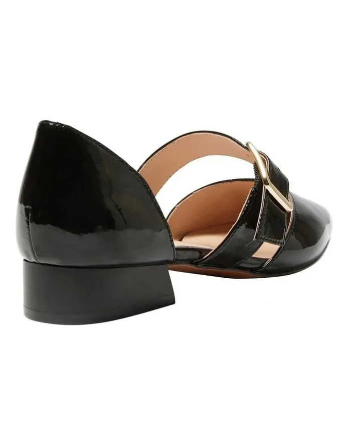Sandler Adore Flat Shoes in Black Patent Leather