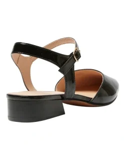 Sandler Amity Flat Leather Shoes in Black Patent