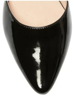 Sandler Amity Flat Leather Shoes in Black Patent